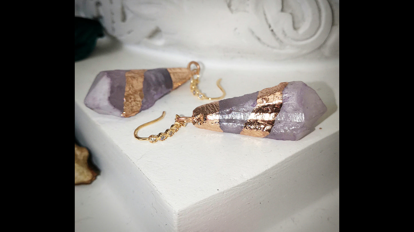 Set with lilac stones