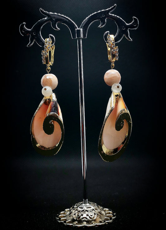 Earrings "Pink seashells"